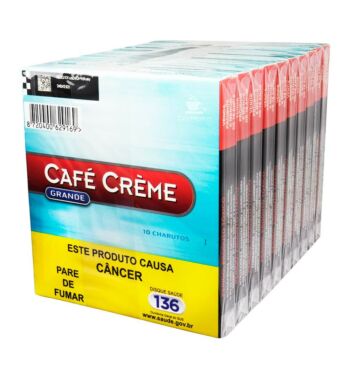 Pacote de Cigarrilha Café Crème Blue Grande de lado