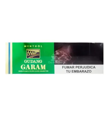Caixa de Gudang Garam Menthol Importado de frente tabacaria da mata