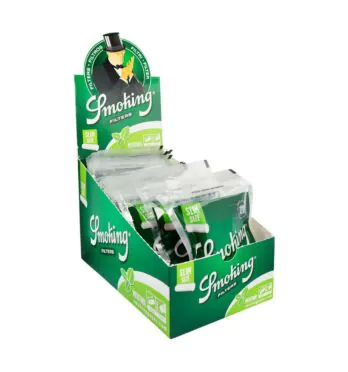 Caixa De Filtro Smoking Menthol 6mm de frente