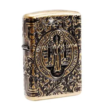 Isqueiro Constantine Zippo 29719 Armor® St. Benedict frente