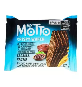 Biscoito Motto Waffer Cocoa and Cocoa 30g
