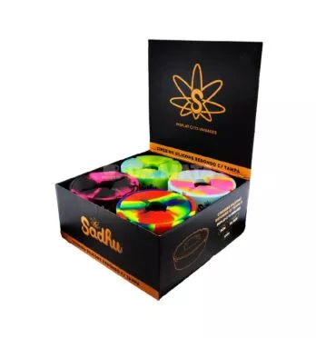 Caixa de Cinzeiro de Silicone Grande C/Tampa Sadhu Mix De Cores