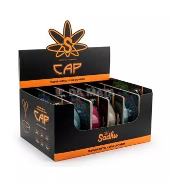 Caixa de Kit Cuia + Tesoura Sadhu CAP Neon