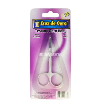 Tesoura Reta Baby Cruz de Ouro